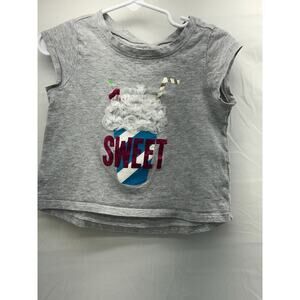 Crazy 8 girls 2T “sweet” gray t shirt